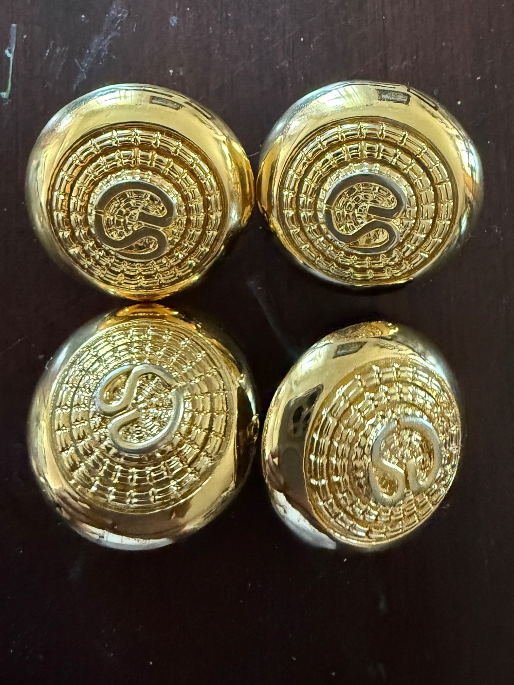 4 vintage St. John gold tone replacement buttons